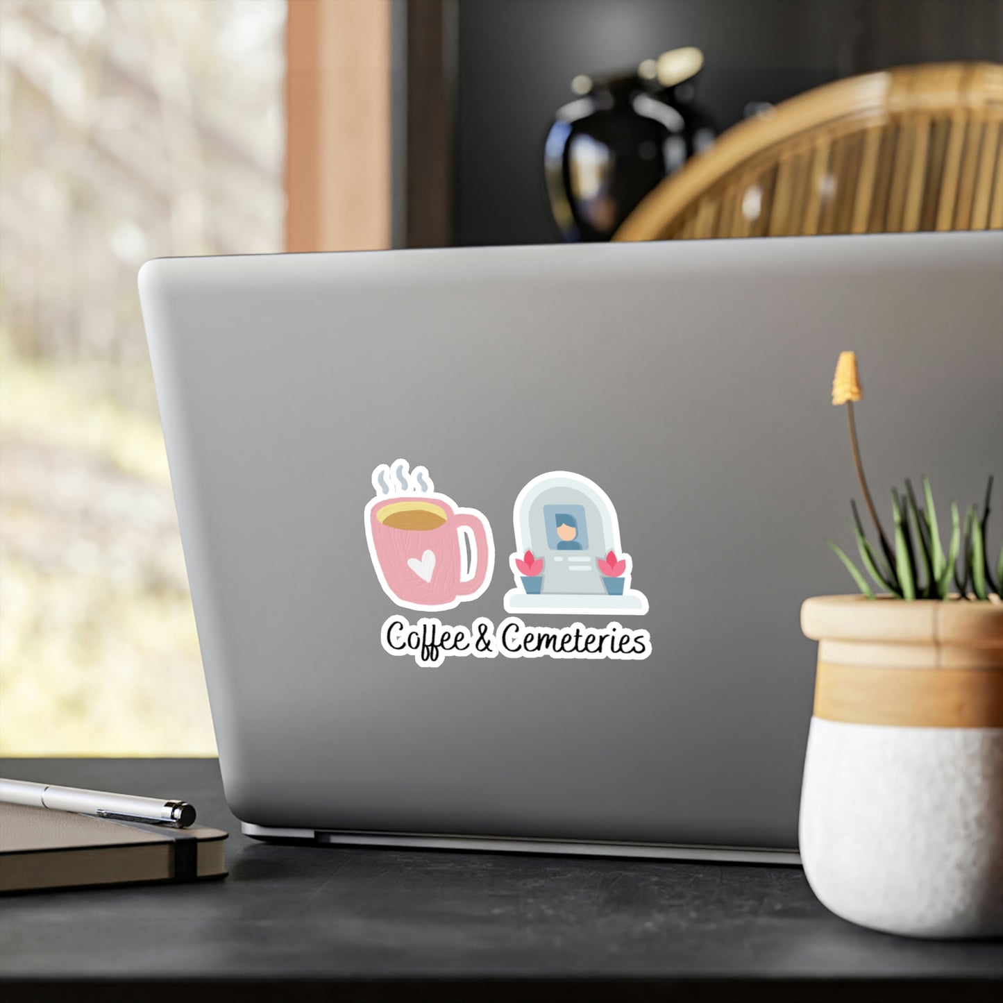 Coffee & Cemeteries Kiss-Cut Vinyl Decals