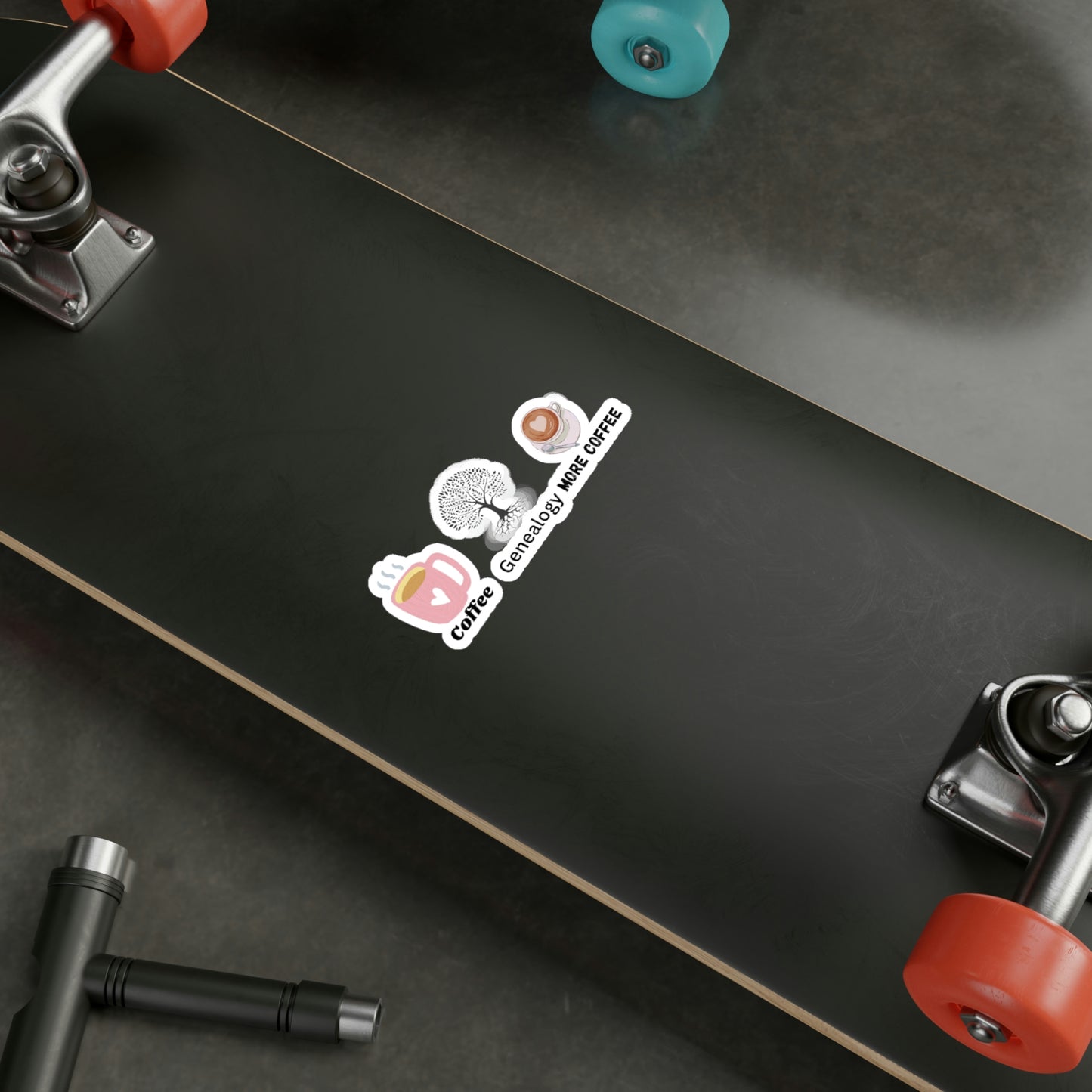 Coffee and Genealogy Kiss-Cut Vinyl Decals