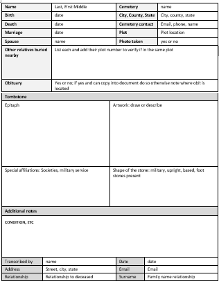 All empty fields print blank or lite grey color to write over. *not all fields are shown in photo. 