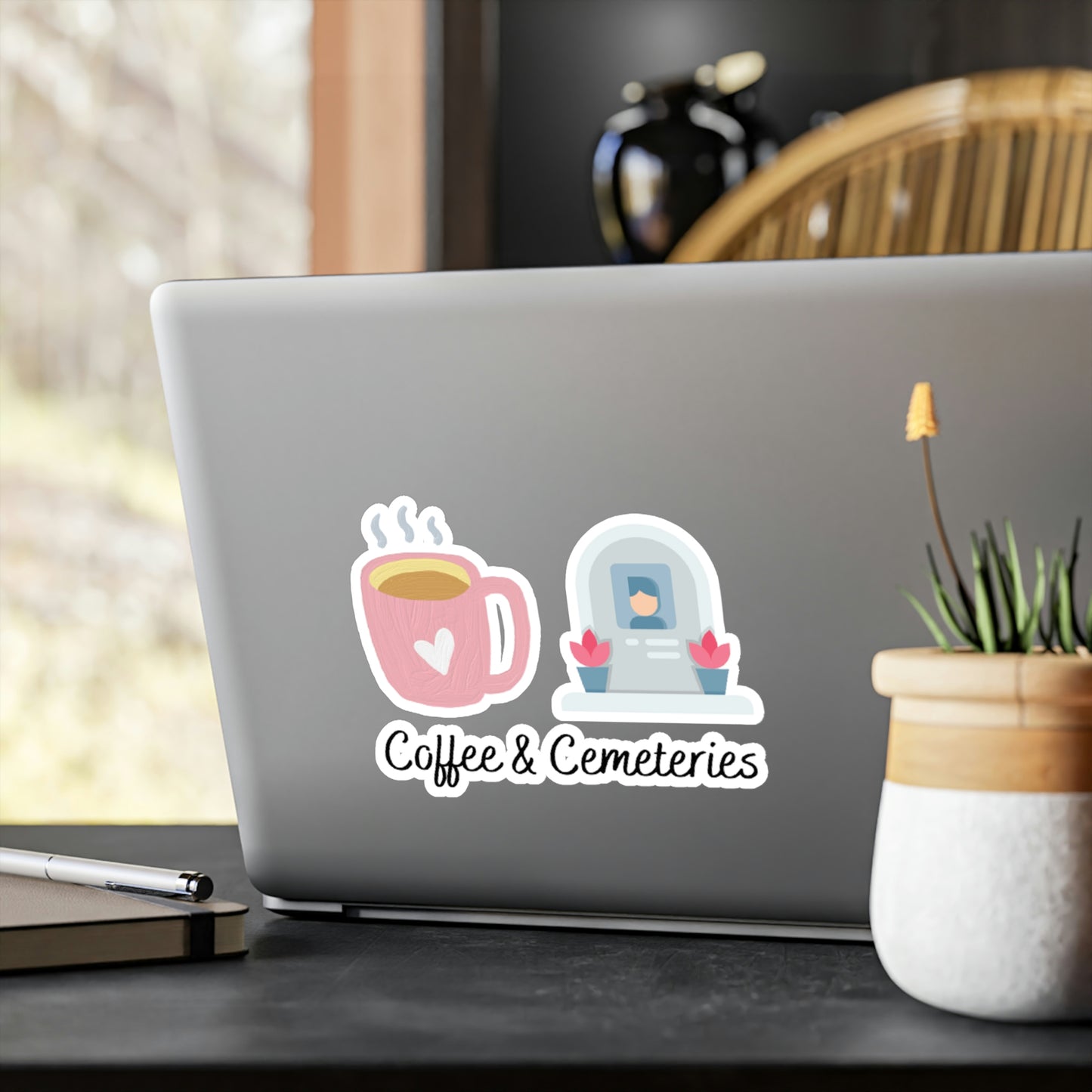 Coffee & Cemeteries Kiss-Cut Vinyl Decals